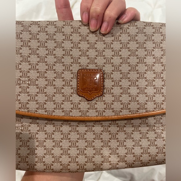 Celine Vtg macadam triomphe fold over clutch - Picture 9 of 16